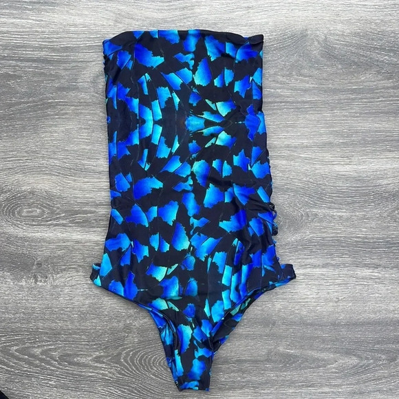 Mikoh Santorini Bandeau One Piece Swimsuit, fish - Picture 2 of 10